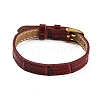 Leather Textured Watch Bands AJEW-K232-01G-3