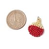 2Pcs 2 Styles Glass Seed Beaded Charms PALLOY-MZ00479-3