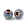 Brass Enamel European Beads FIND-E044-08G-02-2