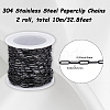 10M 304 Stainless Steel Paperclip Chains CHS-SC0001-11-2