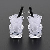 Imitation Bubble Tea/Boba Milk Tea Opaque Resin Pendants RESI-T052-03E-3