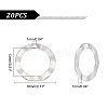 20Pcs 201 Stainless Steel Pendants STAS-UN0036-15-4