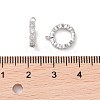 Rhodium Plated 925 Sterling Silver Micro Pave Cubic Zirconia Twister Clasps STER-K176-16P-3
