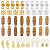 Plastic Dreadlocks Braiding Beads & Aluminum Hair Braid Dreadlock Beads OHAR-NB0001-15-1