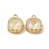 Square K9 Glass Charms X-GLAA-A005-12LG-4
