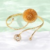 PincushionAlloy Arm Cuff Bangles for Girl Women AJEW-A063-01B-G-3