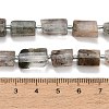 Natural Green Lodolite Quartz/Garden Quartz/Green Phantom Quartz Beads Strands GG-CBAC61B-D02-01-5