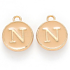 Golden Plated Alloy Enamel Charms X-ENAM-S118-06N-1