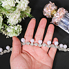 1 Yard Brass Crystal Rhinestone Cup Chain with Imitation Pearl OCOR-GL0001-08A-5