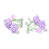 Seed & Acrylic & ABS Plastic Pearl Beaded Pendants GLAA-C028-03C-3