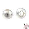 925 Sterling Silver Beads STER-T002-235S-4mm-1