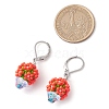 Glass Seed Beads Leverback Earrings EJEW-MZ00324-01-3