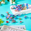 Transparent Crackle Acrylic Beads CACR-TAC0003-5