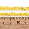 Electroplate Transparent Glass Beads Strands EGLA-A046-01A-19-4