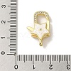 Rack Plating Brass Micro Pave Cubic Zirconia lobster Claw Clasps KK-P268-02G-01-3