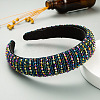 Bling Bling Glass Beaded Hairband OHAR-PW0007-26E-1