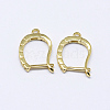 Brass Micro Pave AAA Cubic Zirconia Ear Harp Hoop Earring Findings KK-F699-01G-NR-1