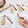  4Pcs 4 Style Ancient Musical Instrument Pipa Chinese Style Bookmark with Tassels for Book Lover AJEW-NB0002-72-2