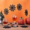 Spider Web Shape Felt Hot Pads for Halloween AJEW-WH0368-09-5