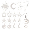 Yilisi DIY Moon & Star Drop Earring Making Kit DIY-YS0001-35-1