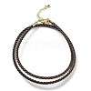 Polyester Cord Braided Necklace Makings MAK-L043-03G-18-1