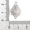 Brass Pave Cubic Zirconia Connector Charms KK-Z051-04P-01-3