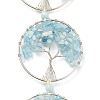 Natural Aquamarine Car Hanging Decorations HJEW-L026-05P-2