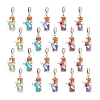 20Pcs Mixed Gemstone European Dangle Charms FIND-PH0020-43-7