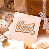 2Pcs 2 Styles Happy Birthday Carbon Steel Cutting Dies Stencils DIY-WH0309-2028-5