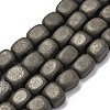 Natural Pyrite Beads Strands G-B155-D12-2