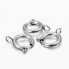 Tarnish Resistant 304 Stainless Steel Smooth Surface Spring Ring Clasps STAS-H396-E-02P-2