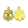 Tibetan Style Alloy Shield Carved Fleur De Lis Pendants TIBEP-EAAA056Y-AG-LF-1