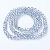 Electroplate Transparent Glass Beads Strands EGLA-A034-T4mm-Y05-2
