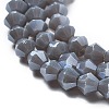 Opaque Solid Color Electroplate Glass Beads Strands EGLA-XCP0001-15-4