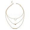 Alloy 3 Layer Necklaces for Women WG4F518-01-2