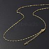 Brass Link Chain Necklaces for Women NJEW-D302-35G-3