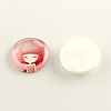 Little Girl Pattern Flatback Half Round Glass Dome Cabochons GGLA-R026-18mm-21-2