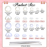 5400Pcs 12 Styles Half Round ABS Plastic Imitation Pearl Cabochons OACR-PA0001-18-2
