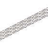 Anti-Tarnish Rhodium Plated 925 Sterling Silver Figaro Chain STER-WH0011-03P-1