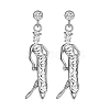 Brass Micro Pave Cubic Zirconia Dangle Stud Earring EJEW-EE0004-05P-1