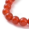 3Pcs 3 Style Natural Mixed Gemstone & Wood Round Beaded Stretch Bracelets Set for Woman BJEW-JB09081-2