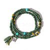 Glass Seed Beads Wrap Bracelets for Women PW-WGF01E4-07-1