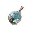 Dried Flower Glass Pendants PW-WG2A25C-04-1