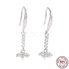 Anti-Tarnish Rhodium Plated 925 Sterling Silver Earring Hooks STER-D035-35P-3