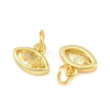 Brass Pave Cubic Zirconia Charms CU-CBA3D67-11G-05-2