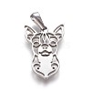 Tarnish Resistant 304 Stainless Steel Puppy Pendants STAS-F219-05P-2