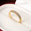Brass Micro Pave Cubic Zirconia Finger Rings for Women FS-WG59B22-02-1