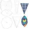 Transparent Acrylic Quilting Templates DIY-WH0381-004-1