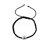 Alloy Heart Bead Braided Bead Bracelets NI5372-4-1