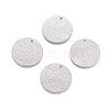 Tarnish Resistant 304 Stainless Steel Textured Pendants STAS-I098-01-20mm-P-1